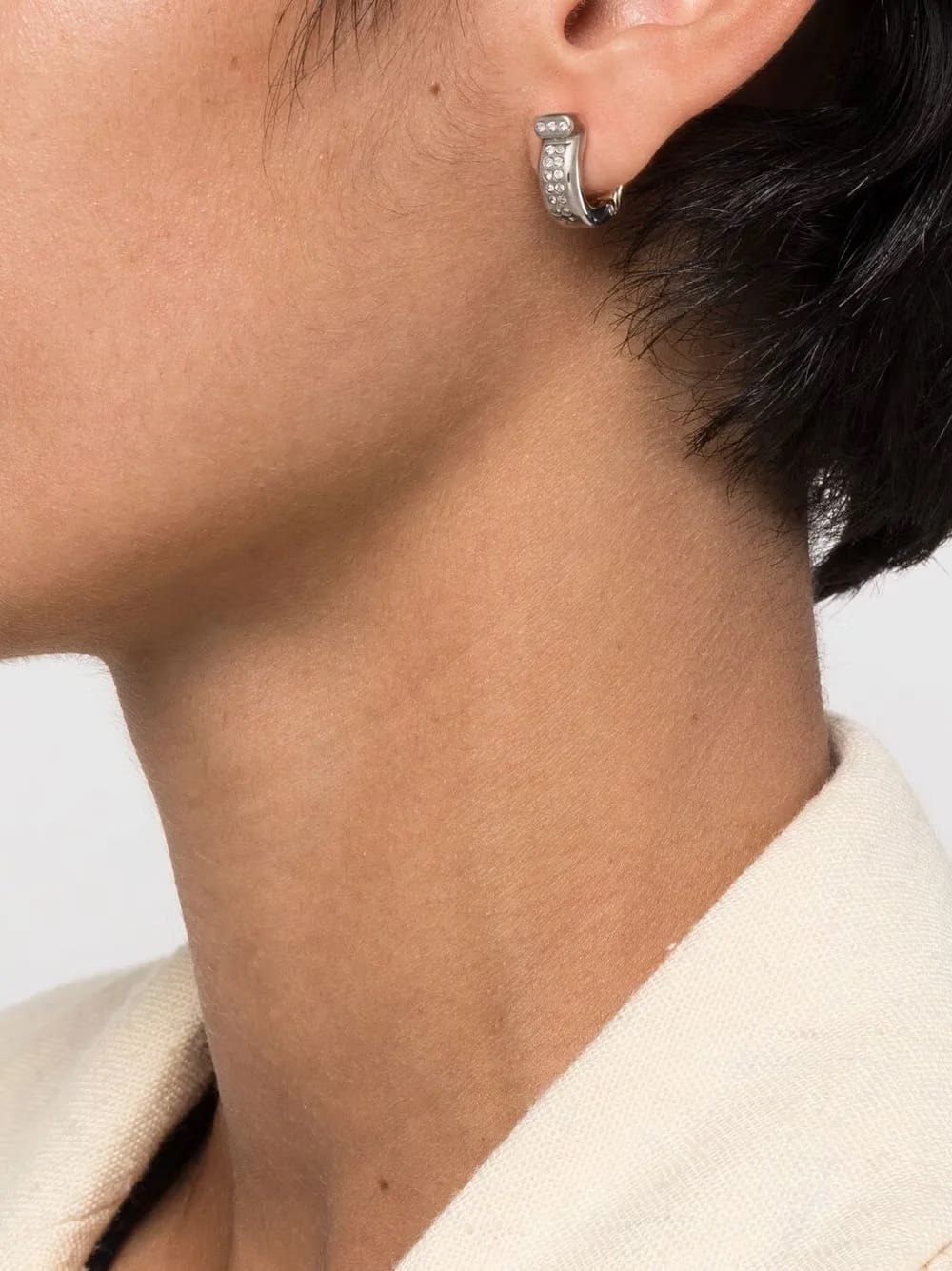 Gancini crystal-embellished hoop earrings
