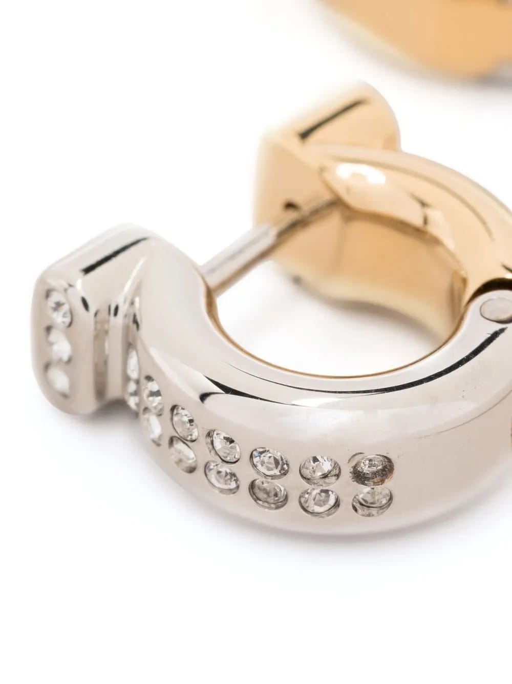Gancini crystal-embellished hoop earrings