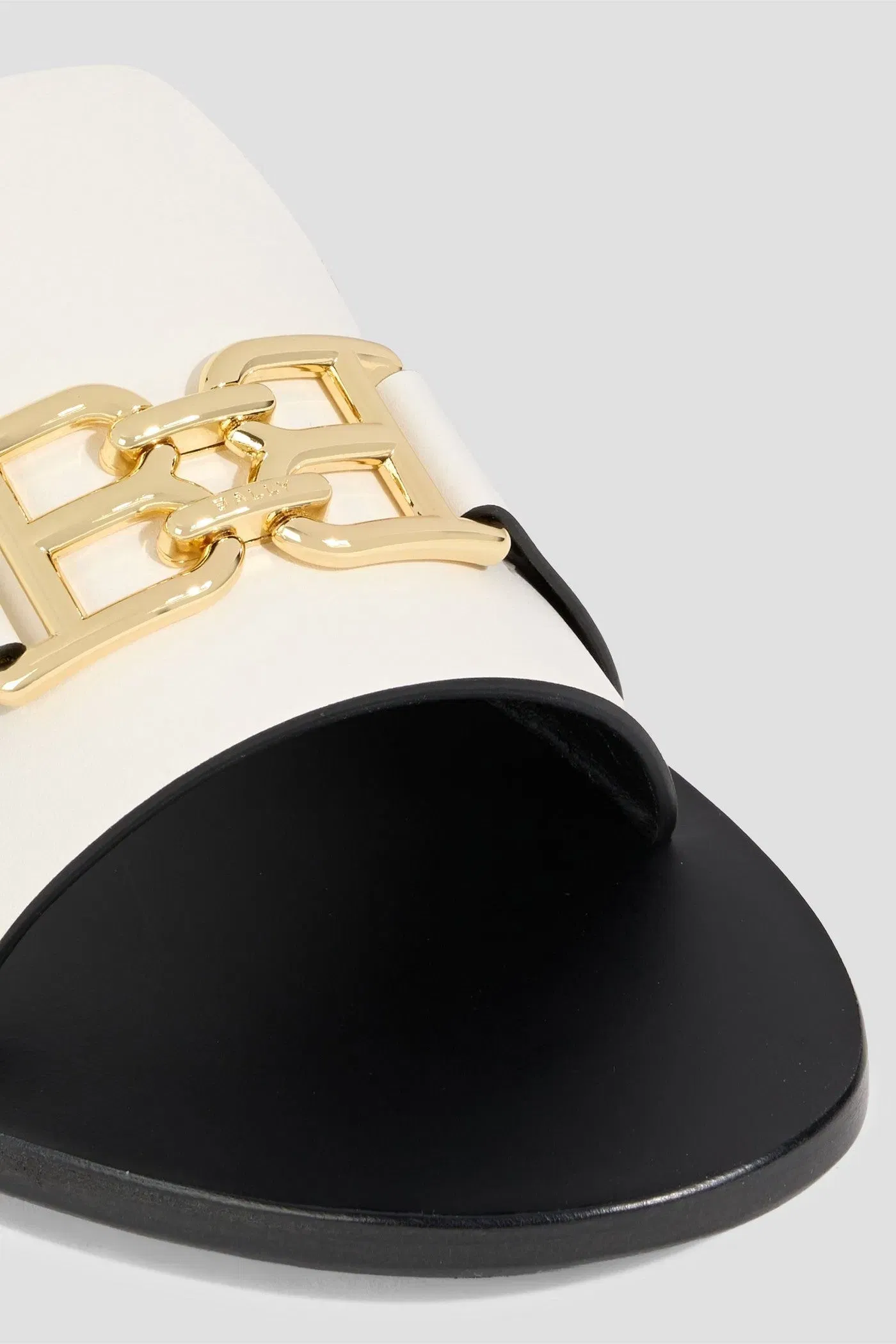 Bally Positano Embellished Leather Slides Off-White Women's
