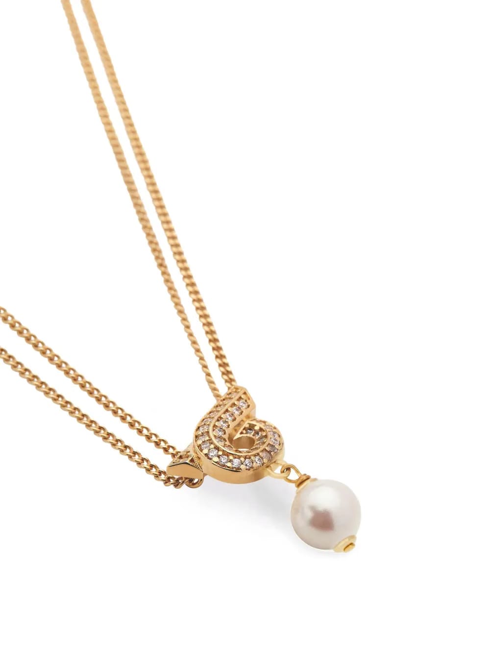 Gancini pearl pendant necklace