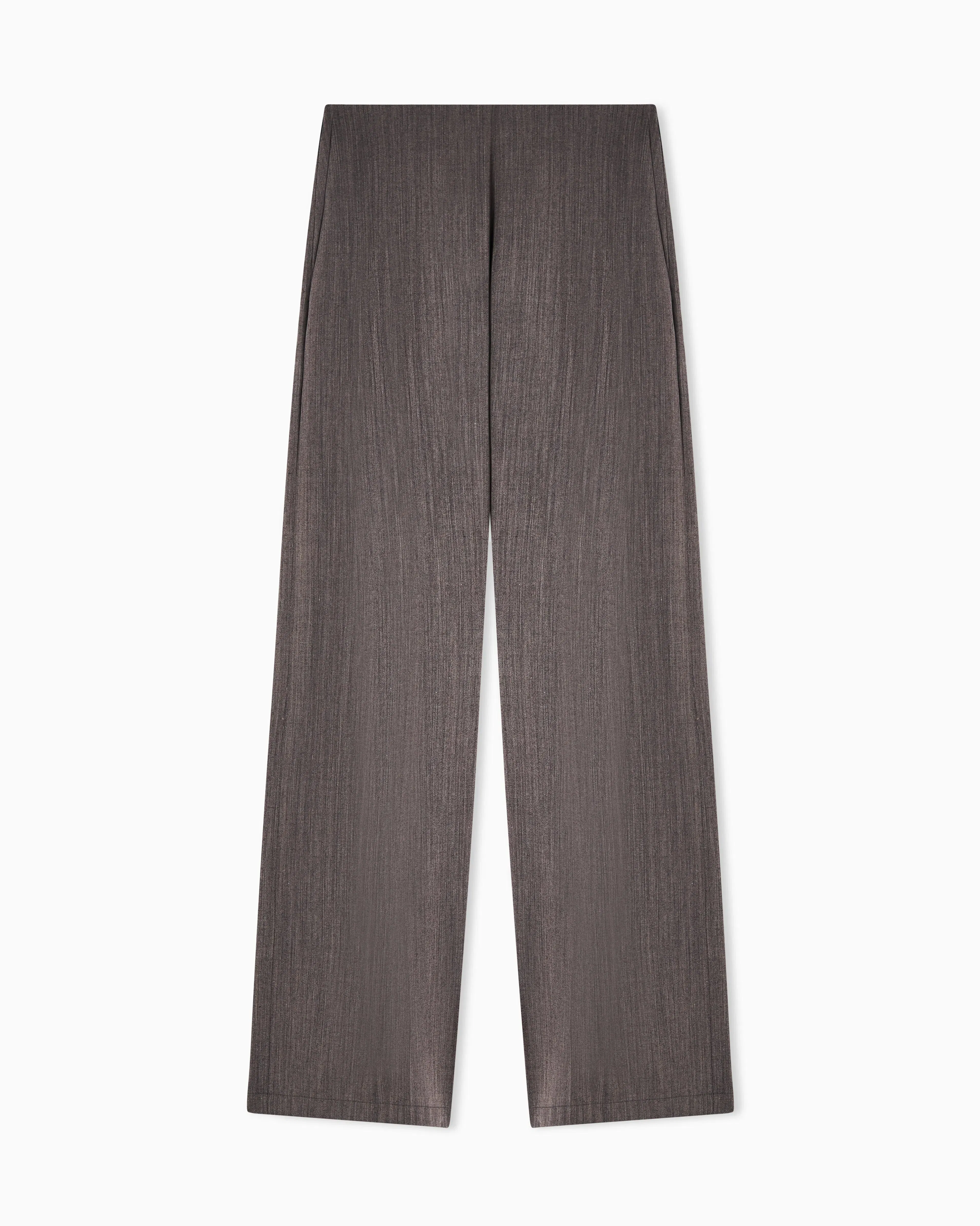 Emporio Armani Light wool trousers with side crease