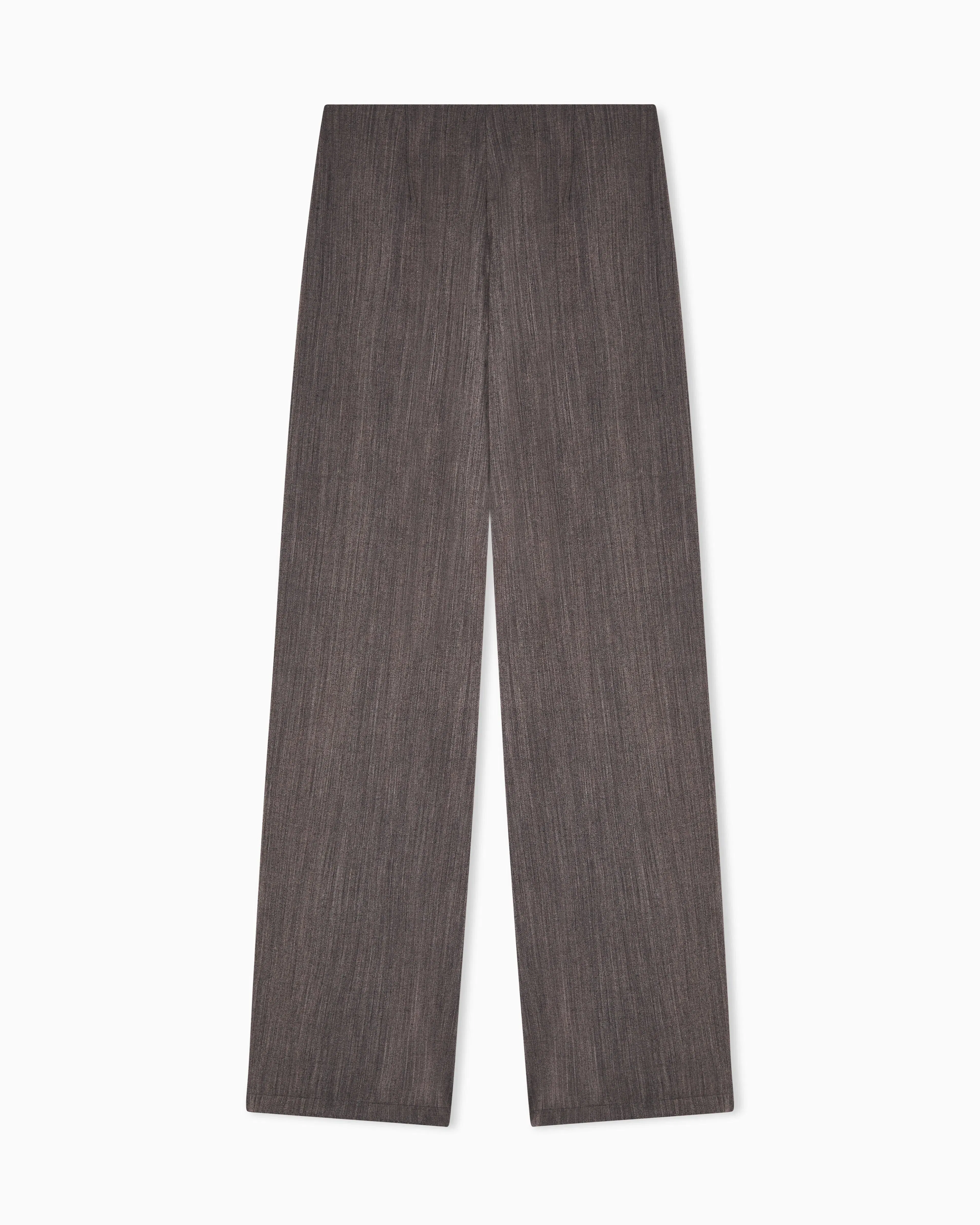 Emporio Armani Light wool trousers with side crease