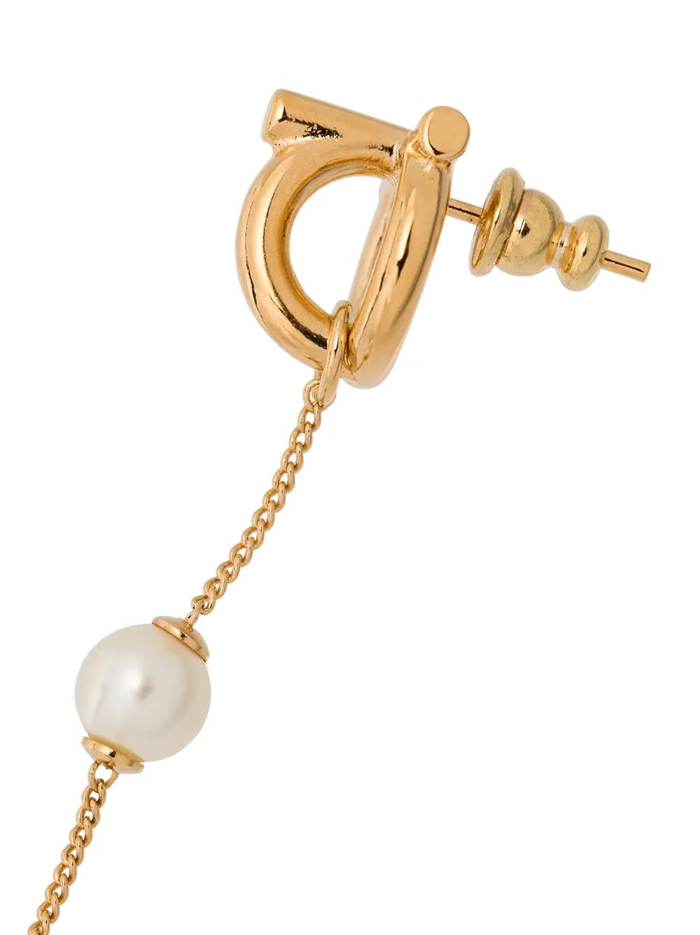 Gancini pearl-embellished drop earrings