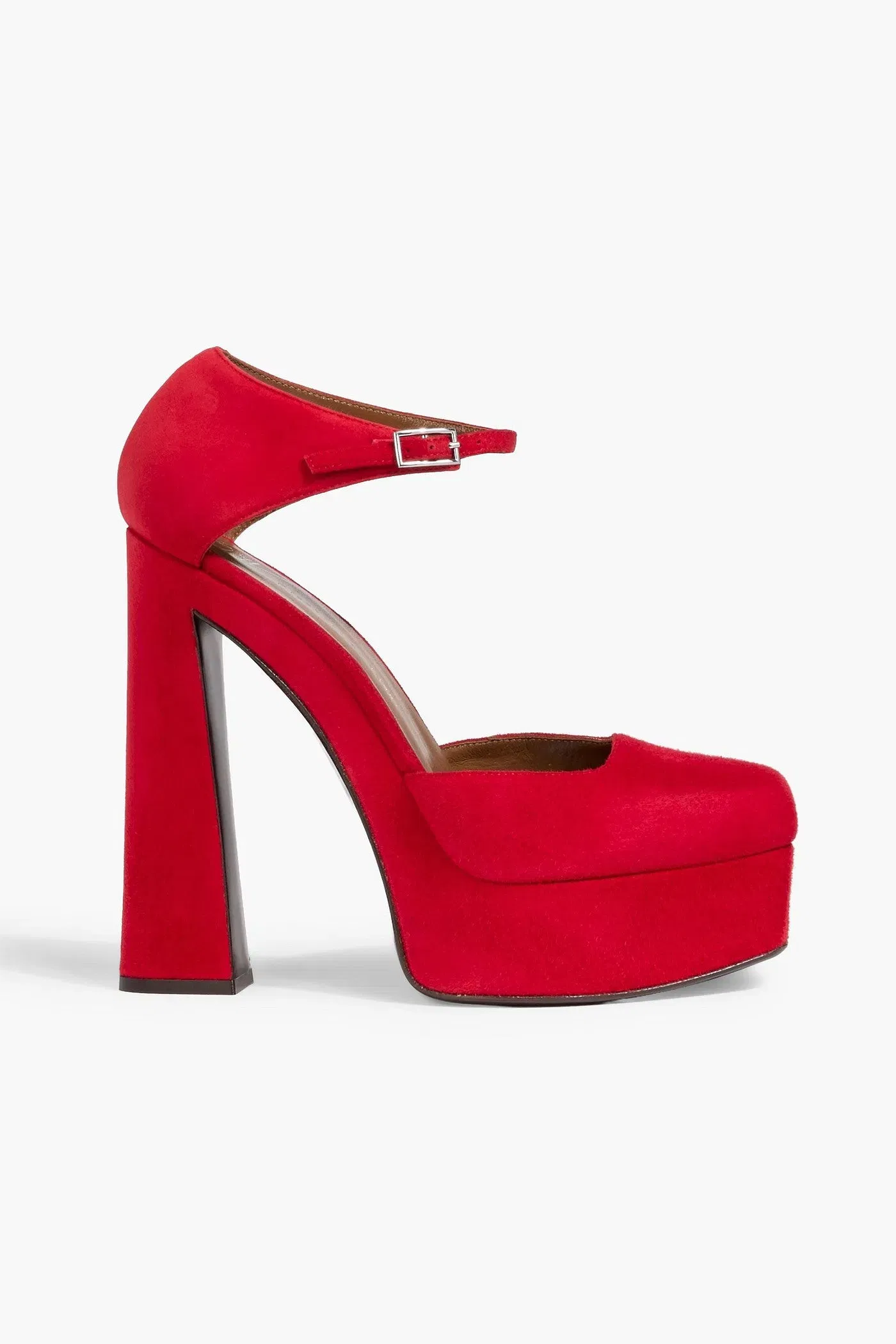Giuseppe Zanotti Guendaline Suede Platform Pumps Red Women's