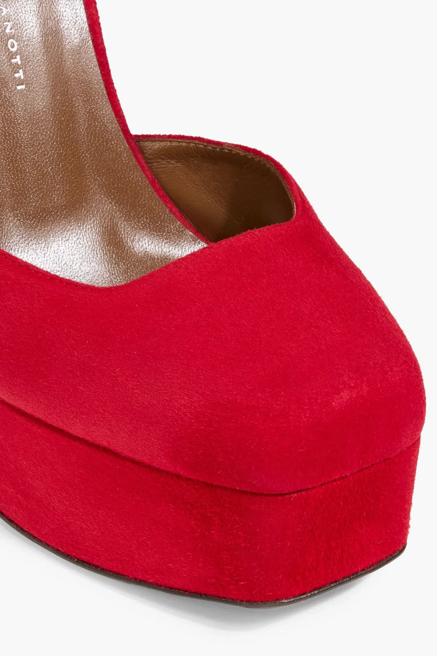 Giuseppe Zanotti Guendaline Suede Platform Pumps Red Women's