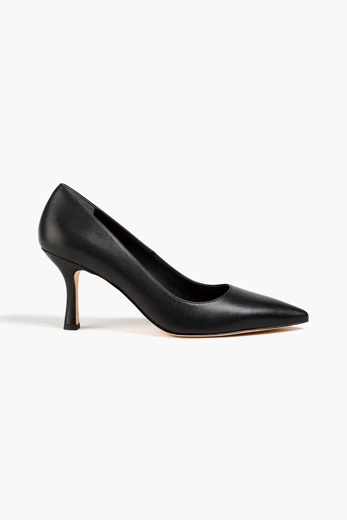 Stuart Weitzman Isla 75 Leather Pumps Black Women's