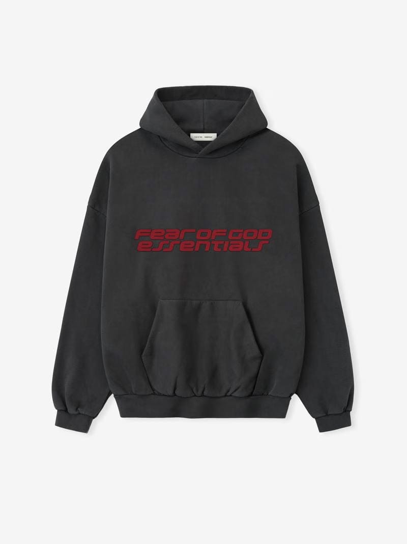 Essentials Heavy Fleece 90S Hoodie Iron Grey
