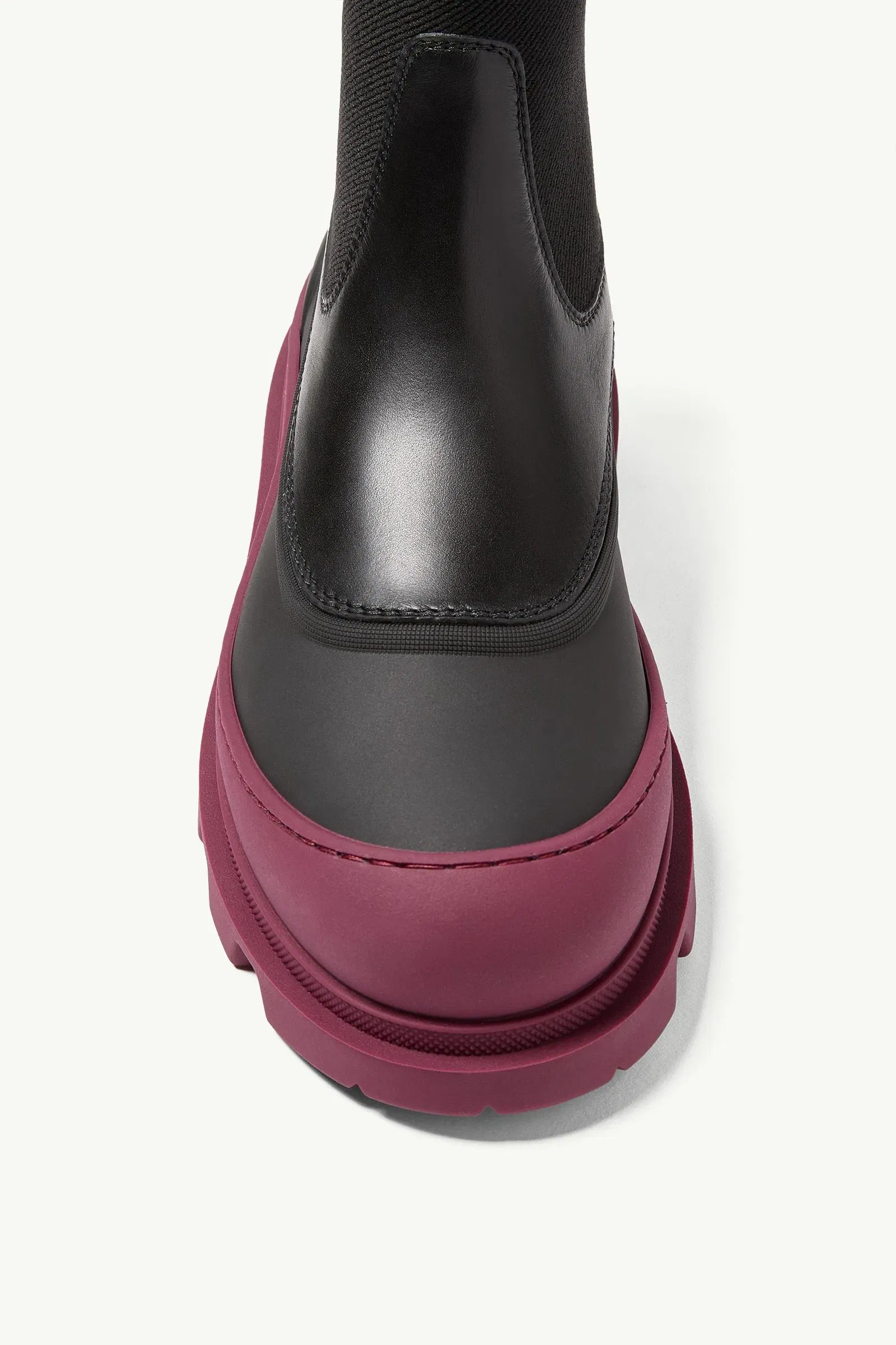 Moncler Vera Edge Leather Ankle Boots Black