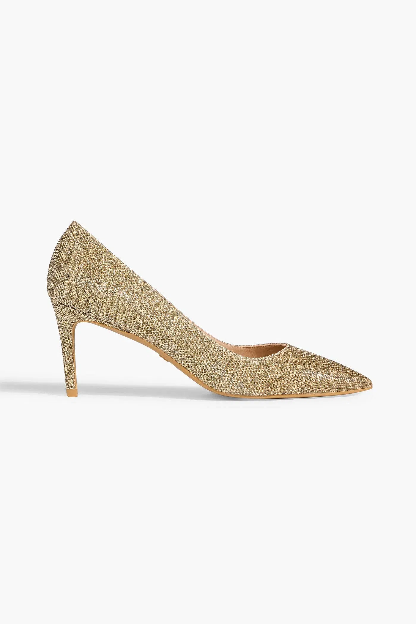 Stuart Weitzman Linsi 75 Lam Pumps Gold Women's