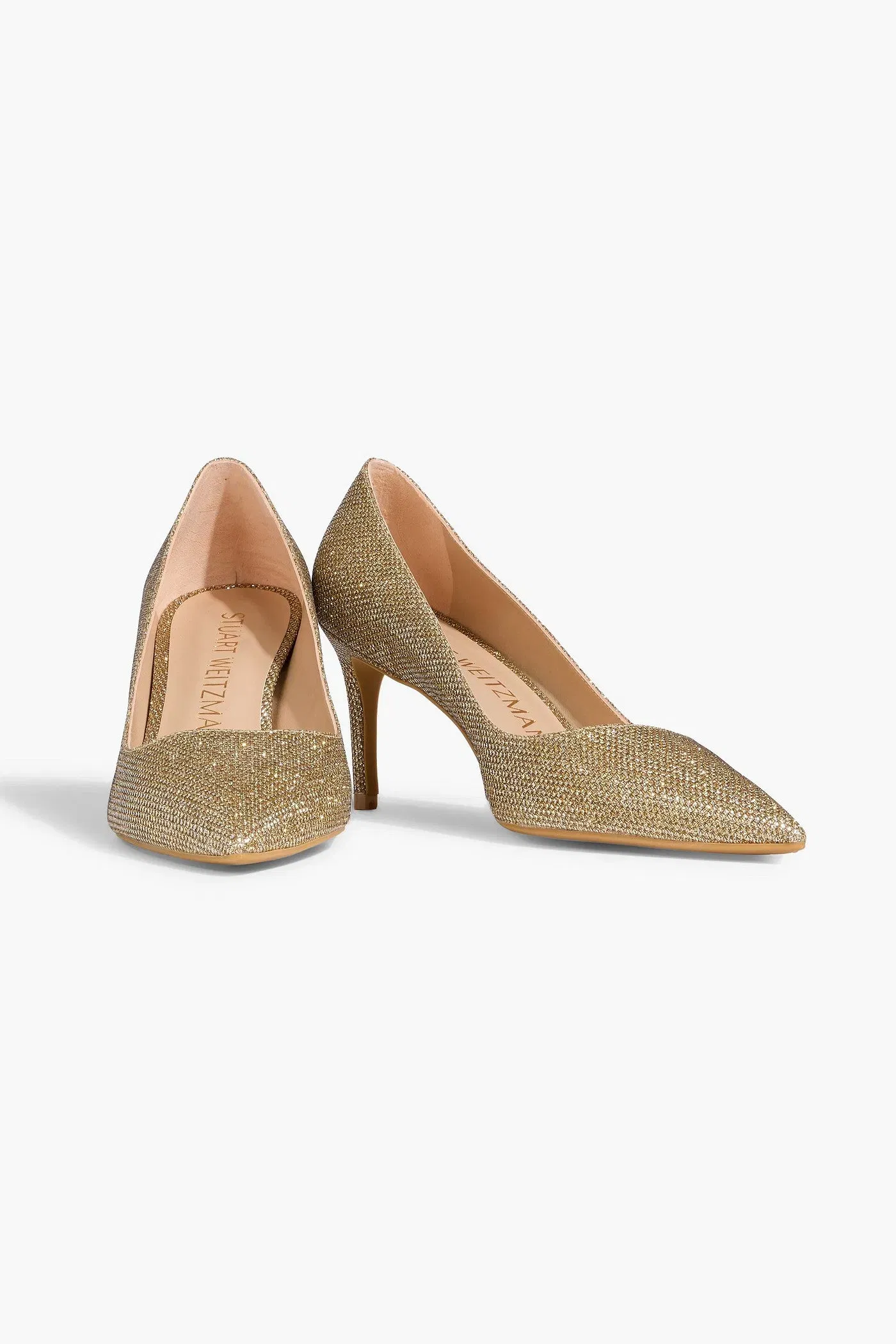 Stuart Weitzman Linsi 75 Lam Pumps Gold Women's