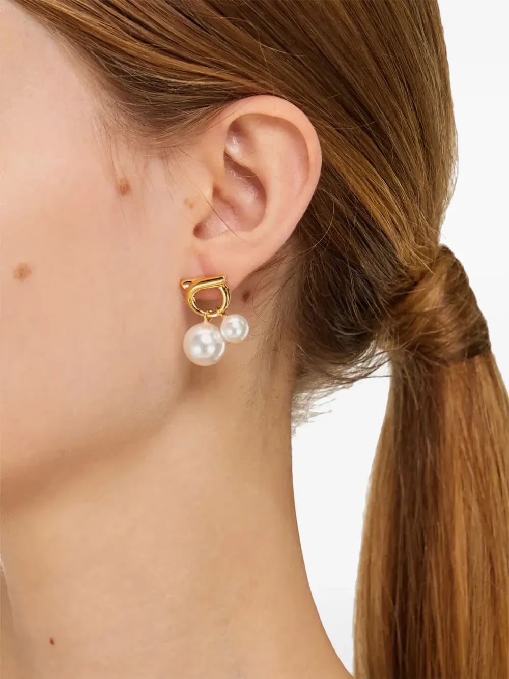 faux-pearl embellished earrings