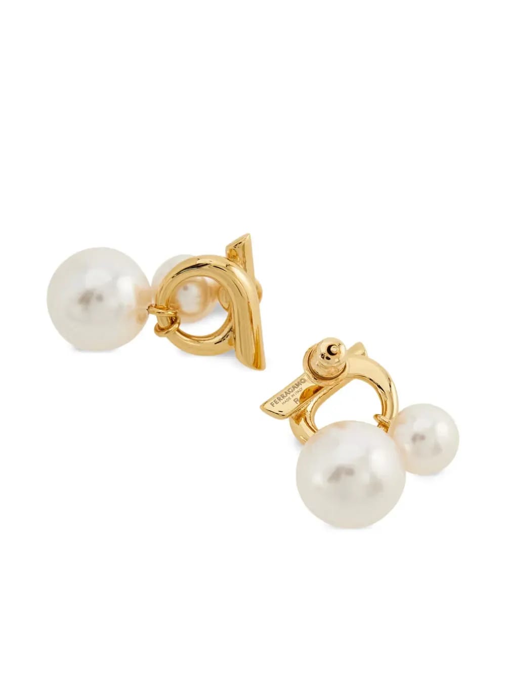 faux-pearl embellished earrings