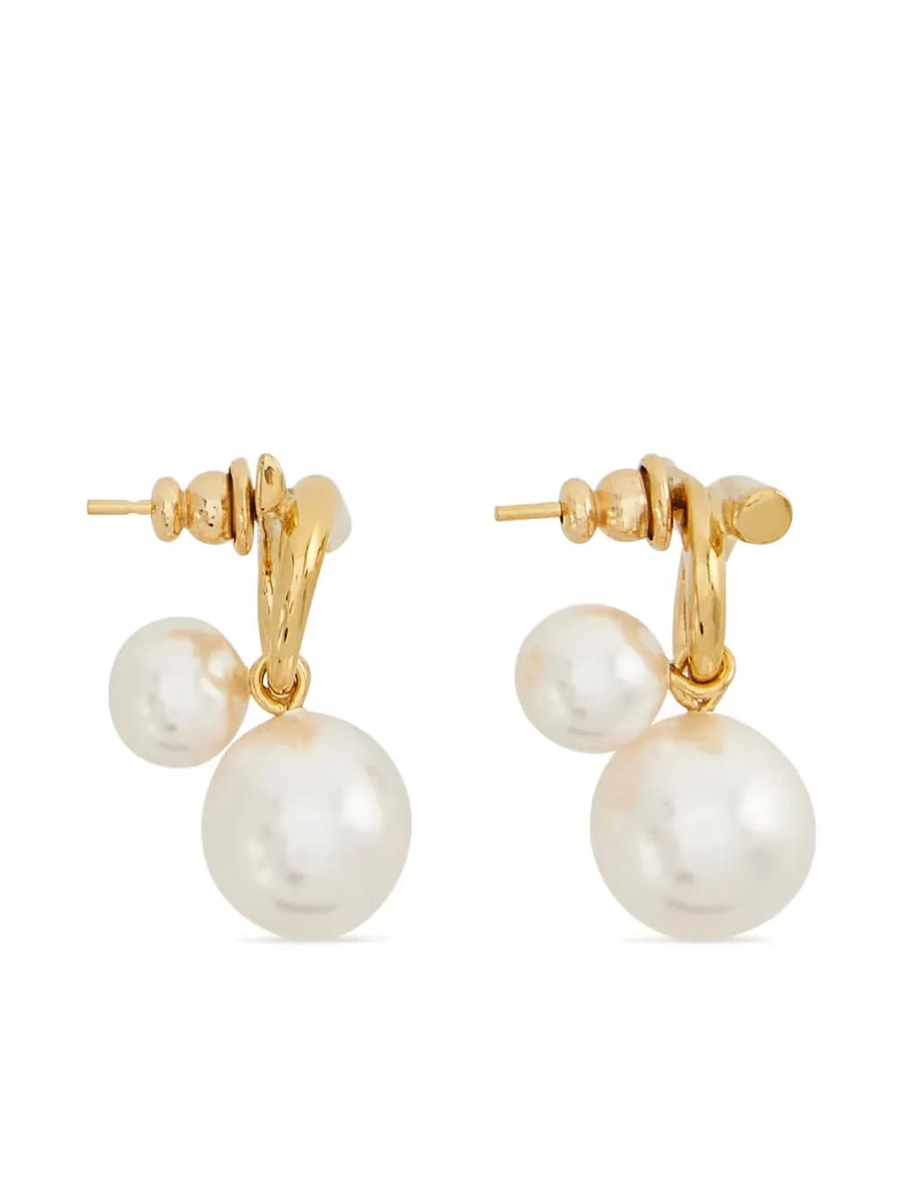 faux-pearl embellished earrings