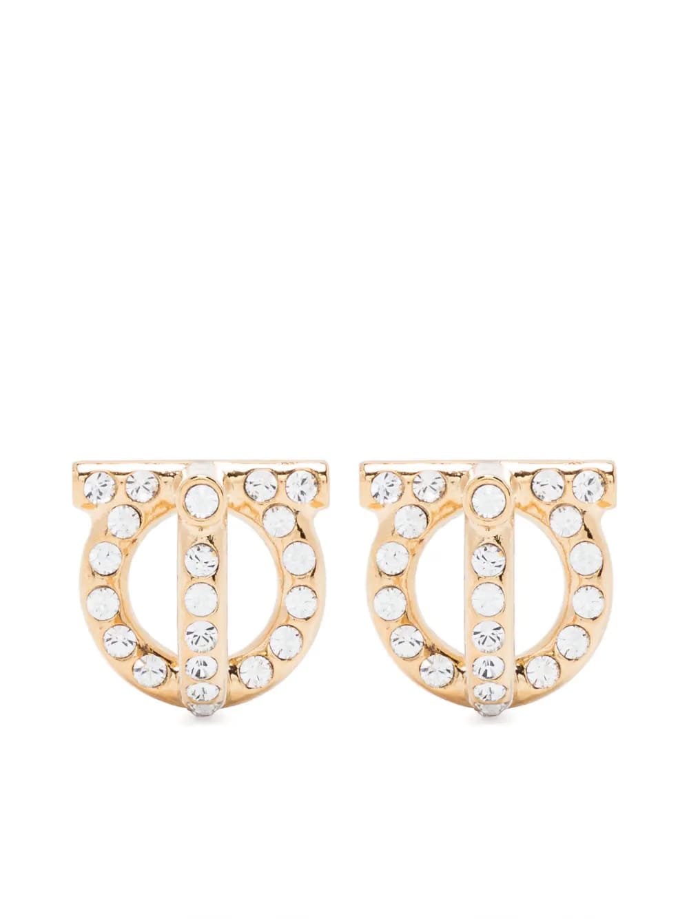 Gancio 3D crystal stud earrings