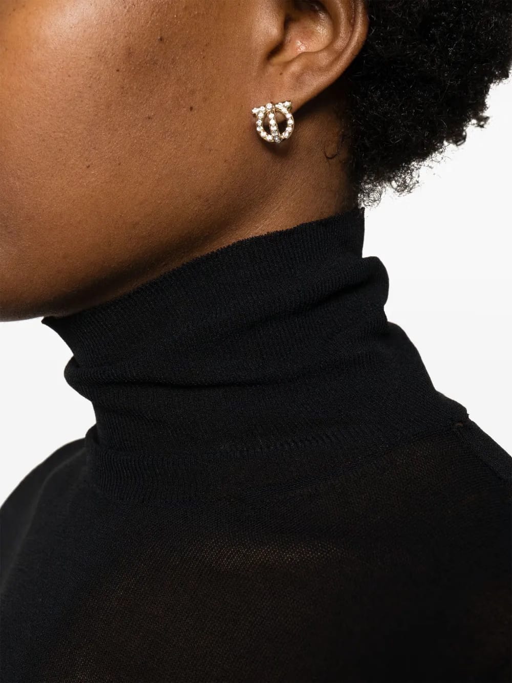 Gancio 3D crystal stud earrings