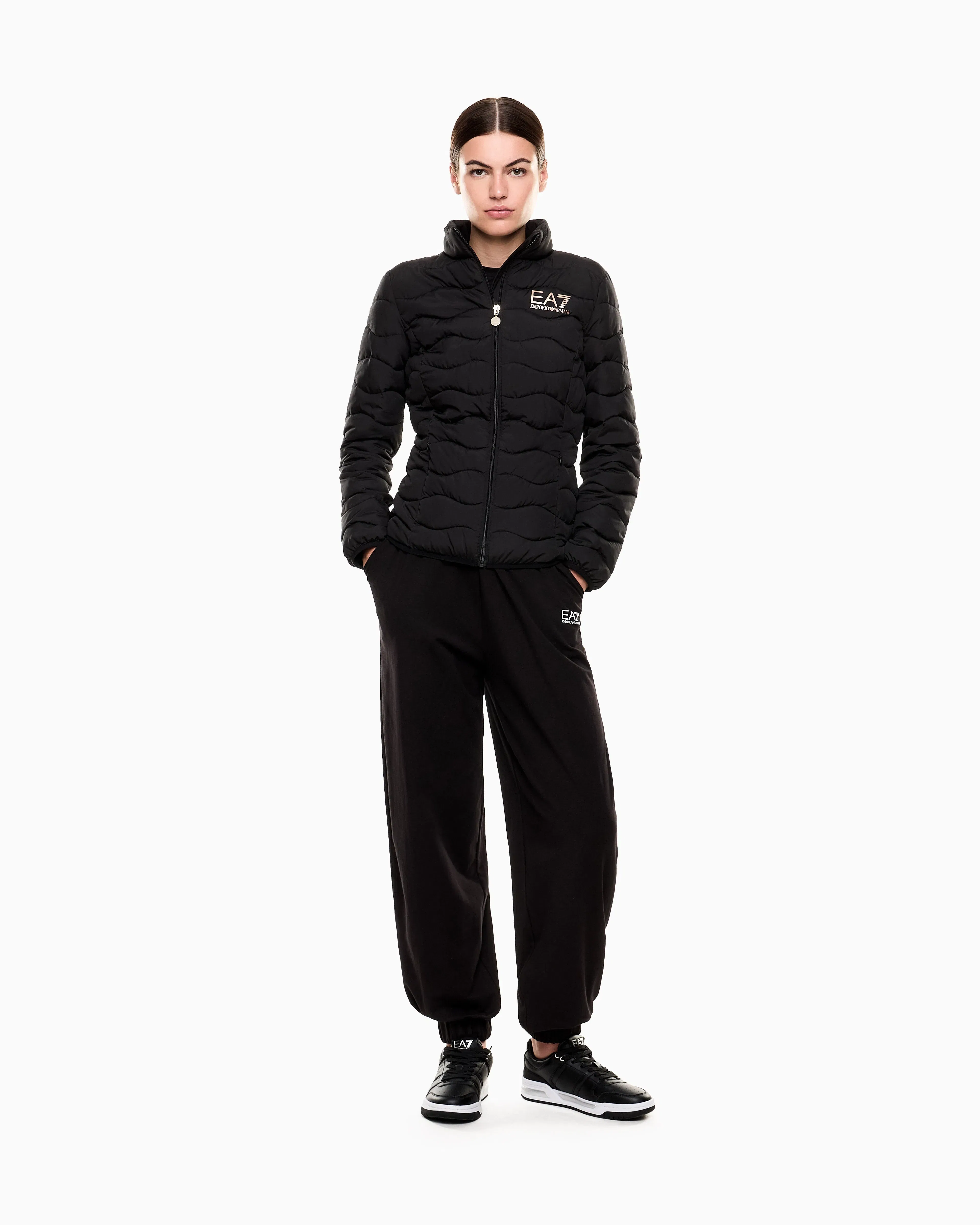 EA7 Windbreaker jacket with wavy striped quilting Core Lady