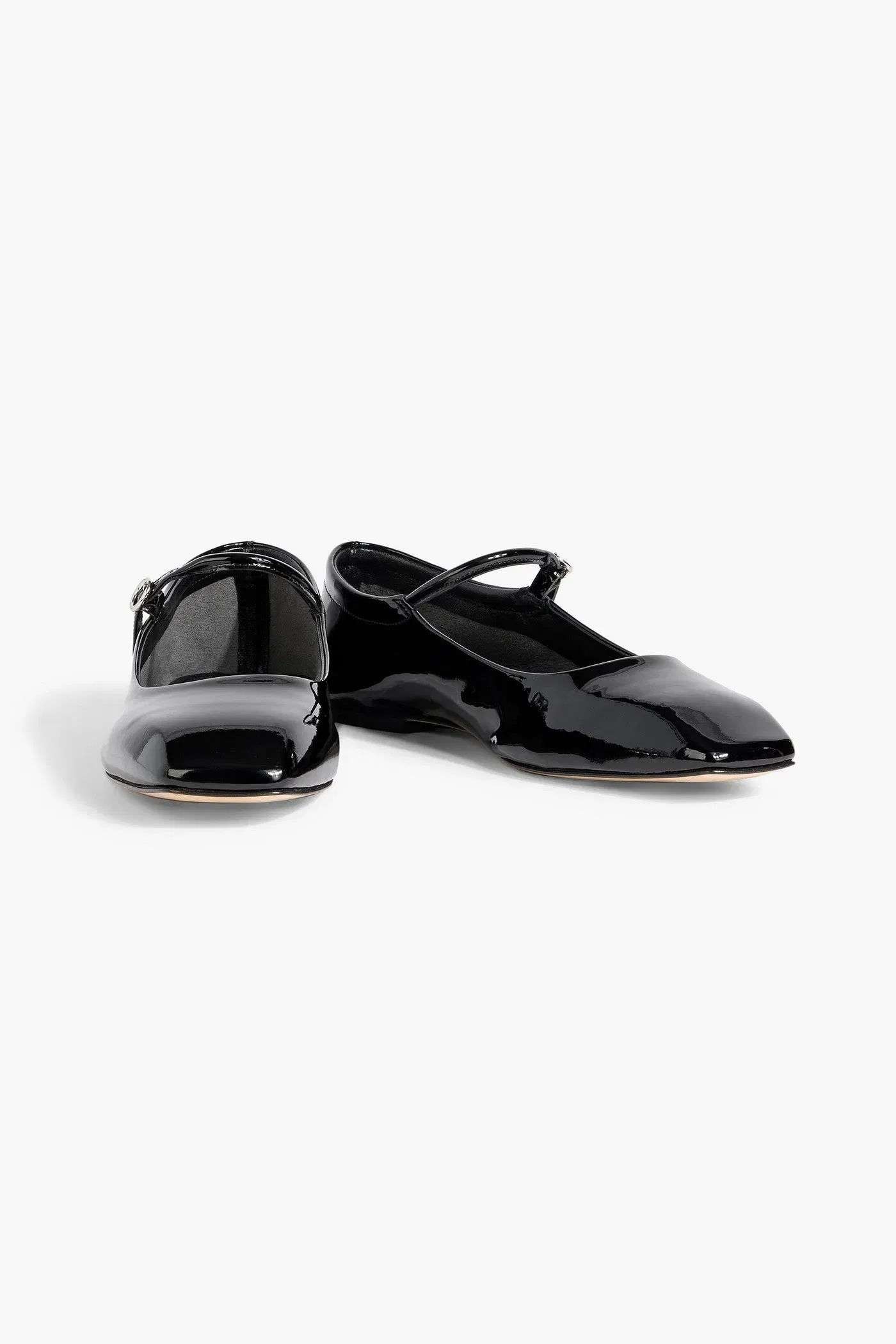 Aeyde Patent-Leather Mary Jane Flats Black Women's