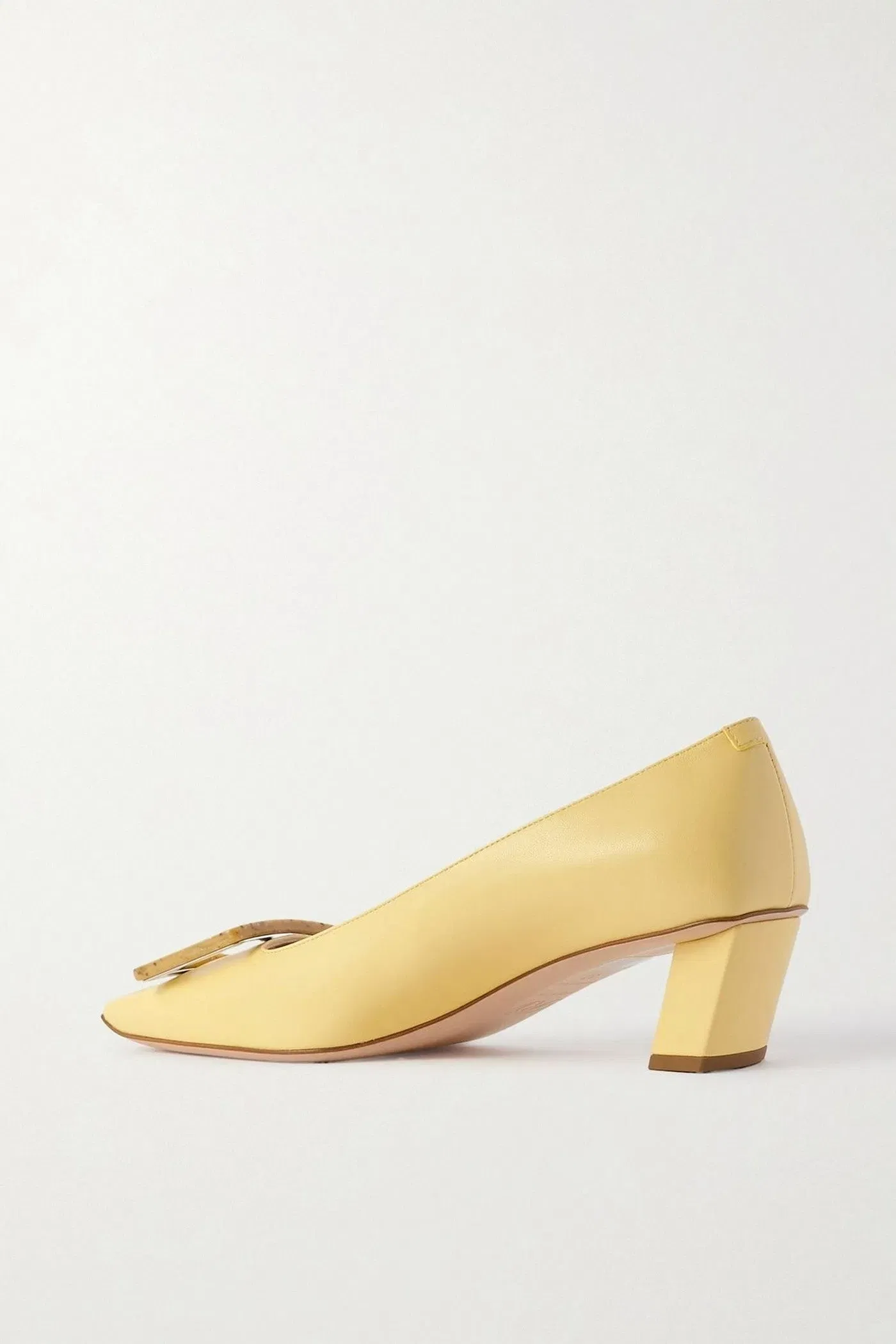 Roger Vivier Belle Vivier Patent-Leather Pumps Pastel Yellow Women's
