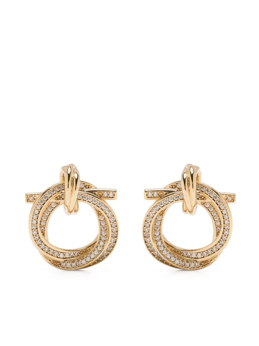 crystal-embellished hoop earring