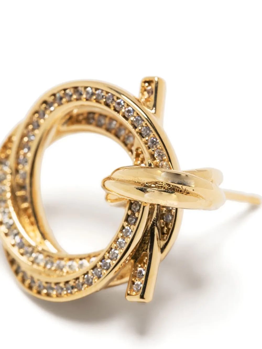 crystal-embellished hoop earring
