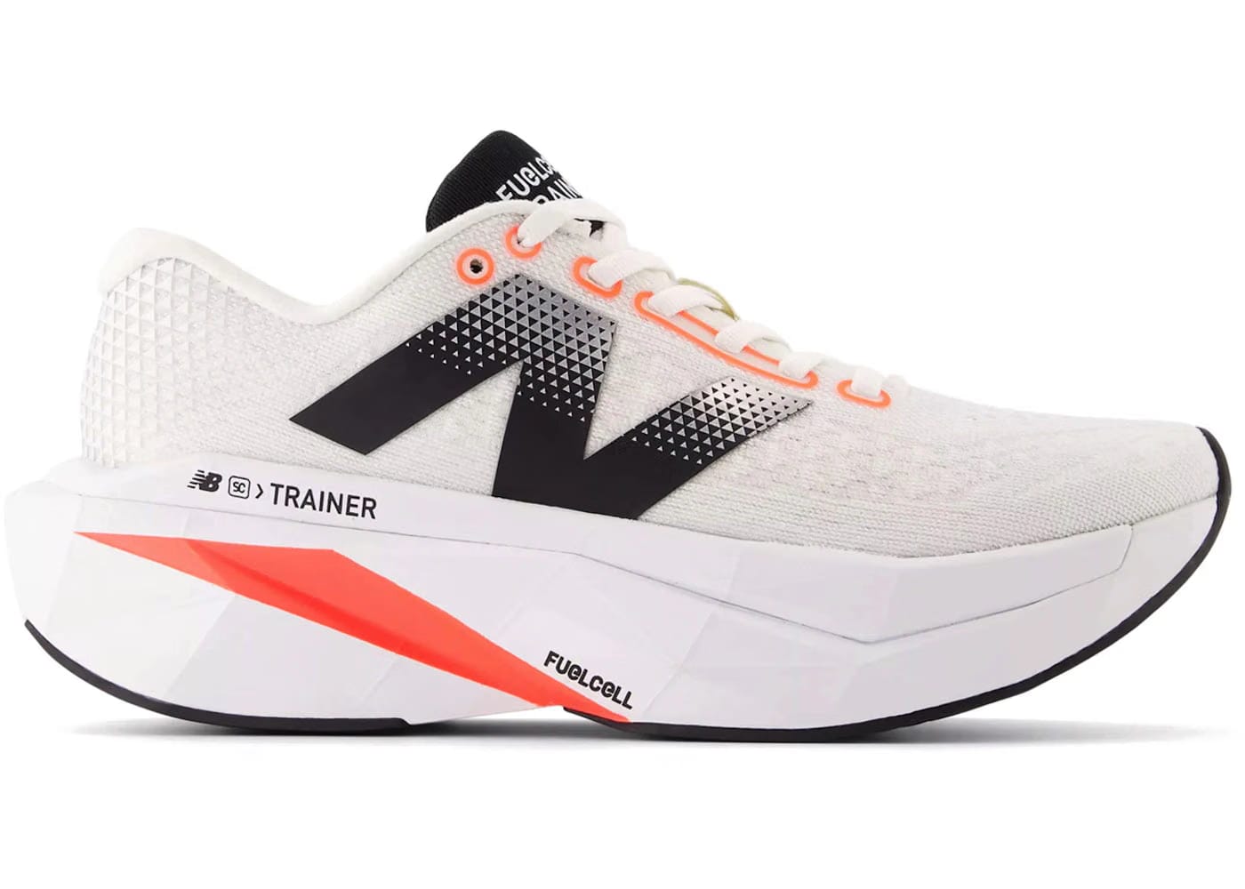 New Balance Fuelcell Supercomp Trainer V3 Sea Salt Urgent Red Black Womens