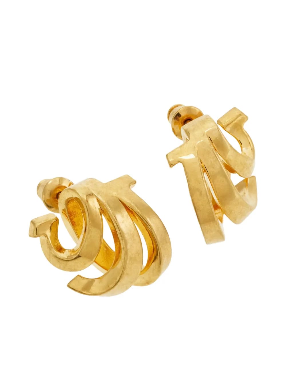 triple Gancini hoop earrings