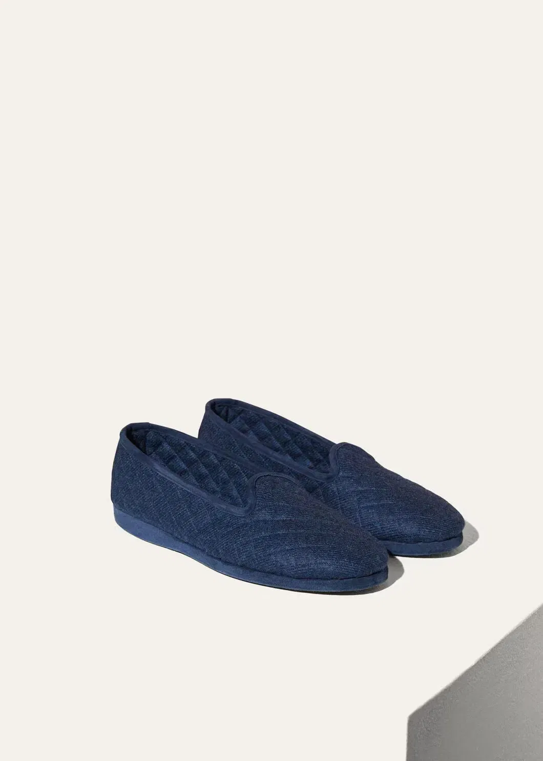 LoroPiana Classic Slipper Sodalite Blue Melange