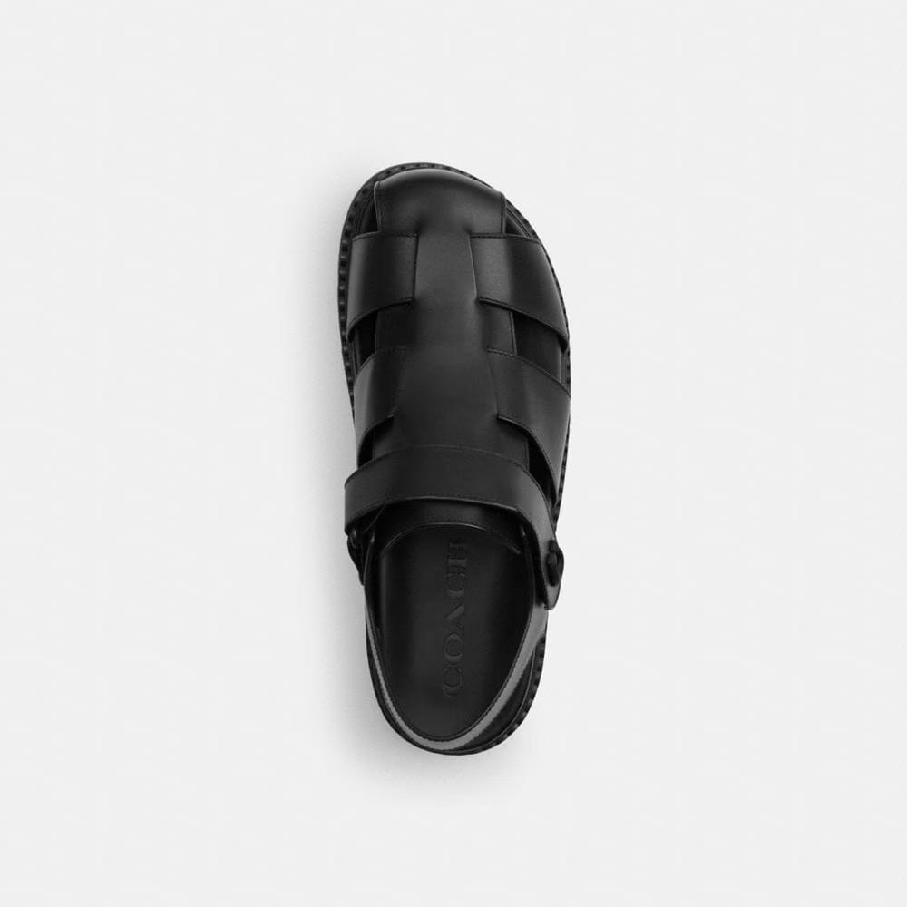 Men's Coach Fisherman Sandal Black