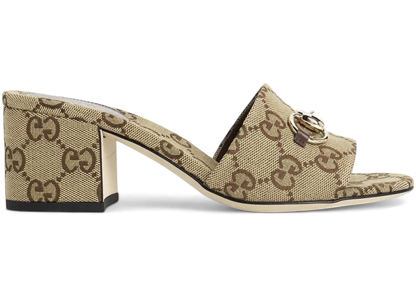 Gucci Slide Sandal Camel Brown Gg Canvas Womens