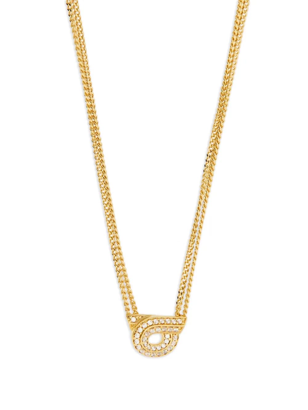 Gancini-pendant layered necklace