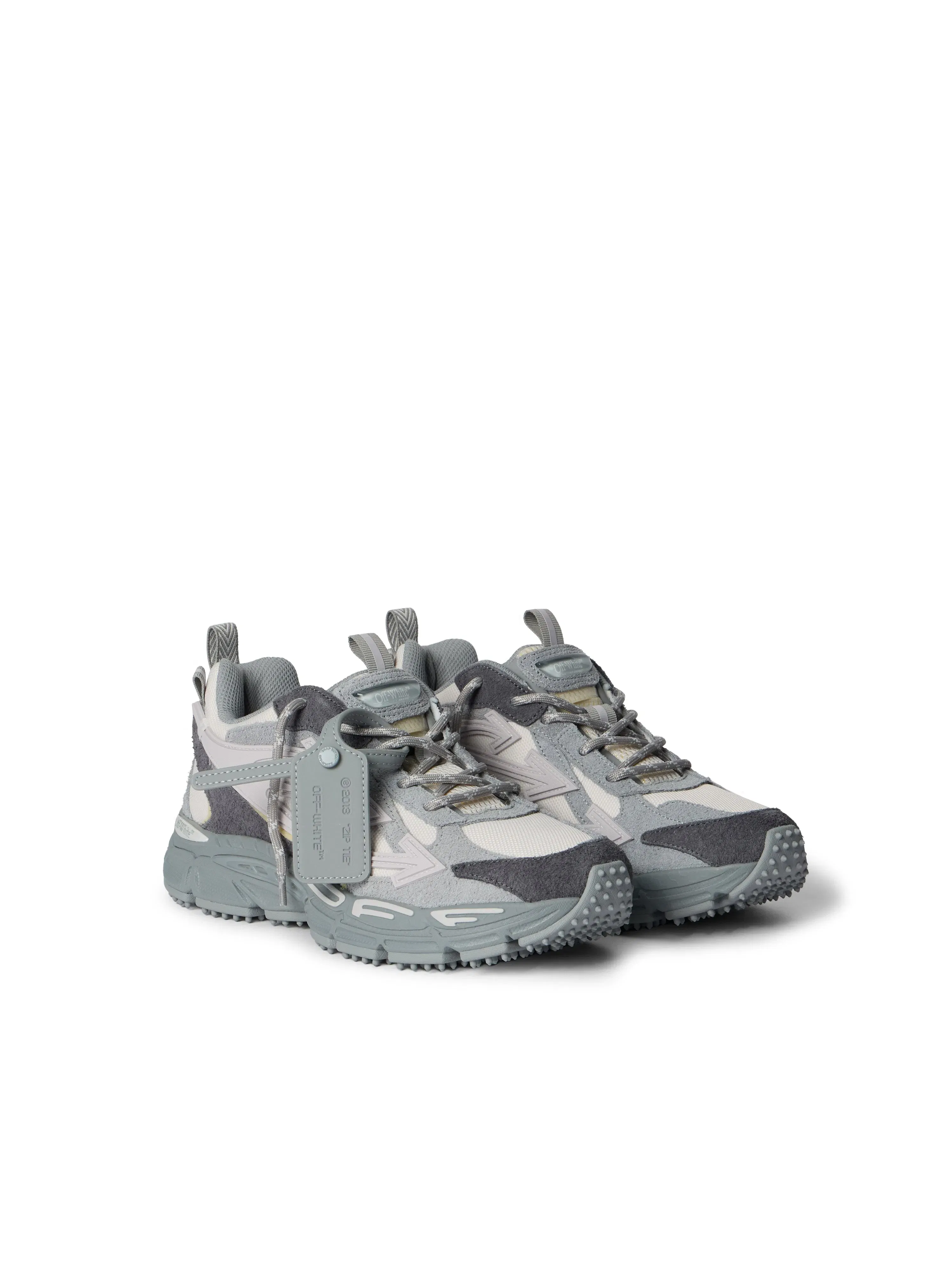 Off-White Be Right Back Suede Sneakers Womens Grey