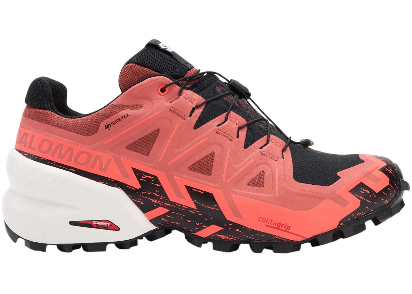 Salomon Spikecross 6 Gore-Tex Cow Hide Black Neon Flame