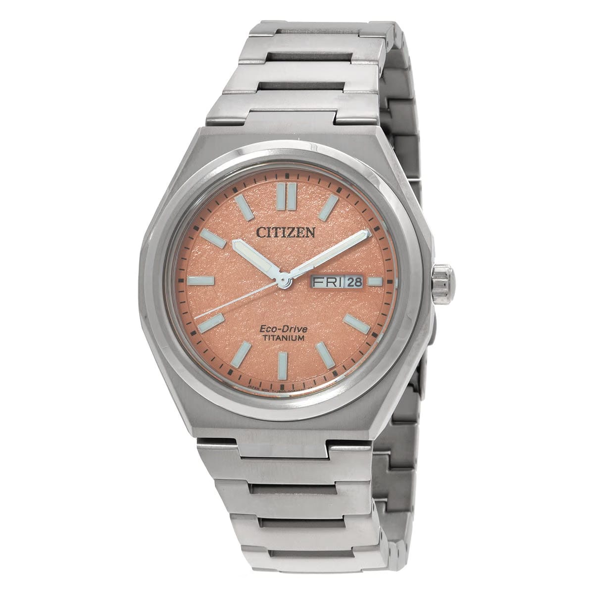 Citizen Zenshin Three-Hand Orange Dial Mens Watch