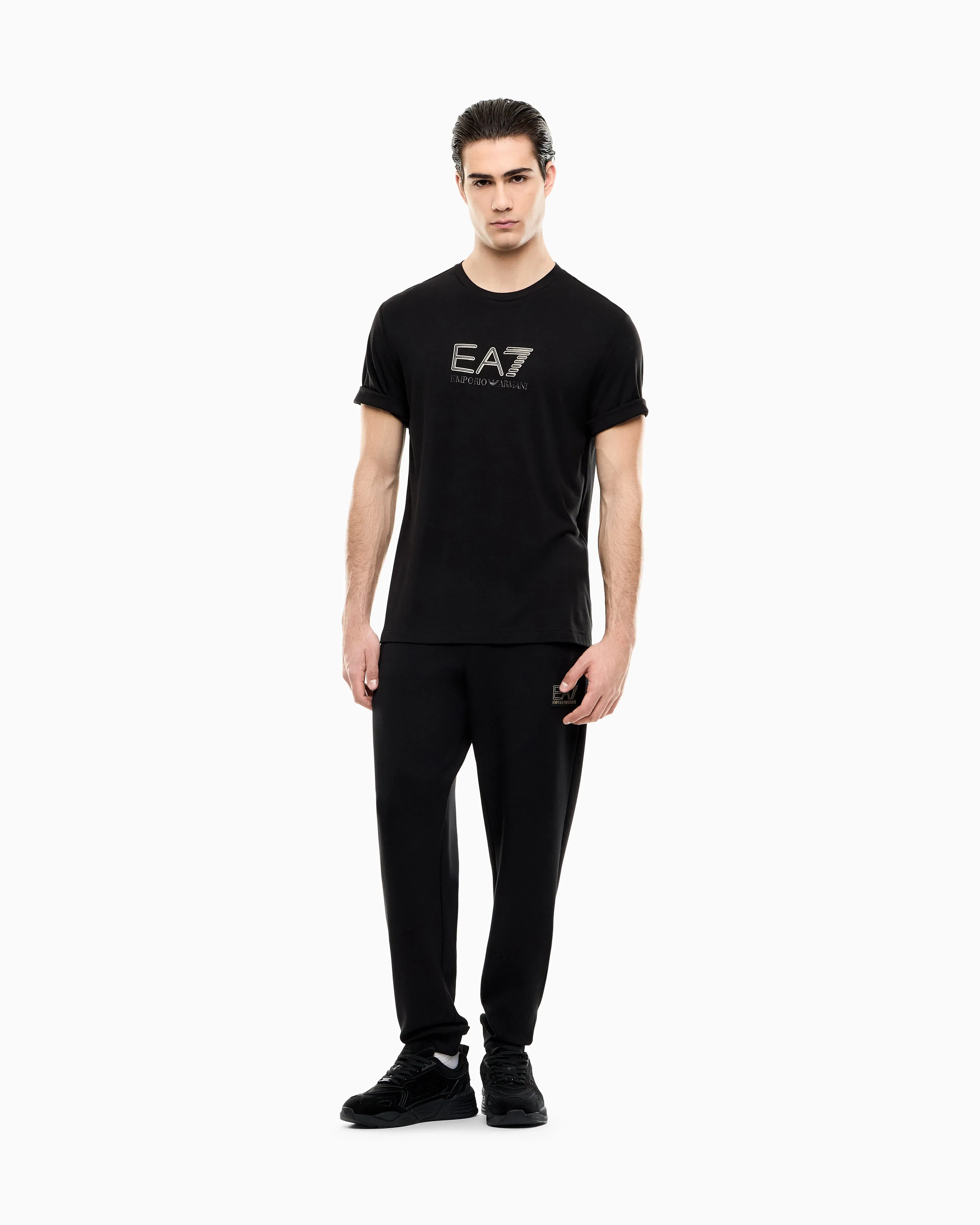 EA7 Regular fit t-shirt Premium Label in viscose with logo