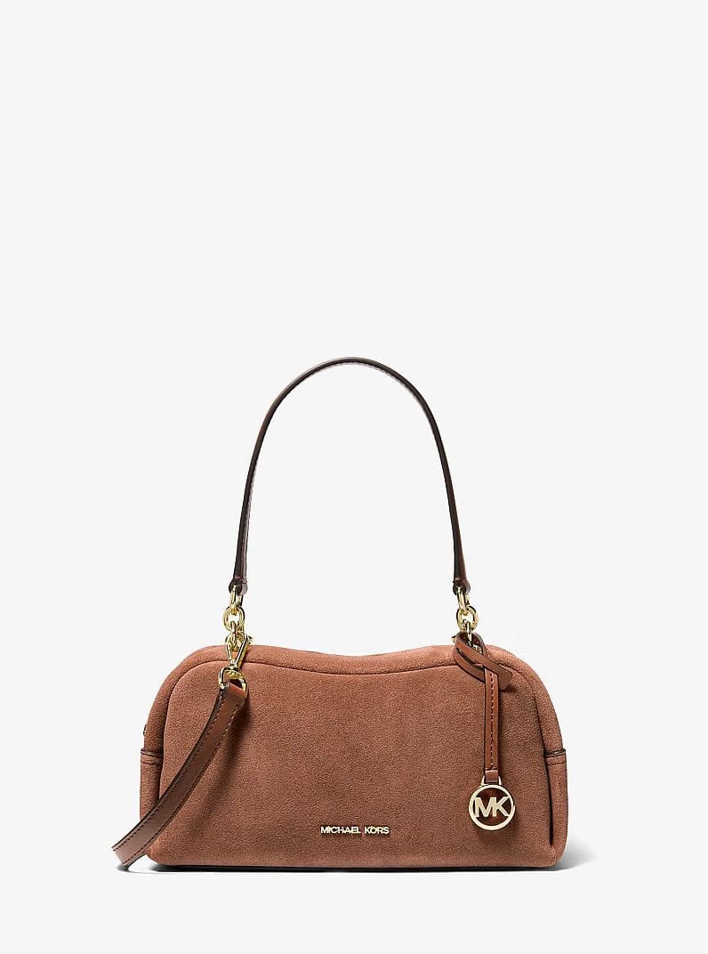 Michael Kors Cecily Small Suede Shoulder Bag Luggage