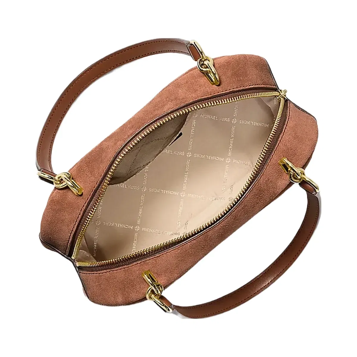 Michael Kors Cecily Small Suede Shoulder Bag Luggage