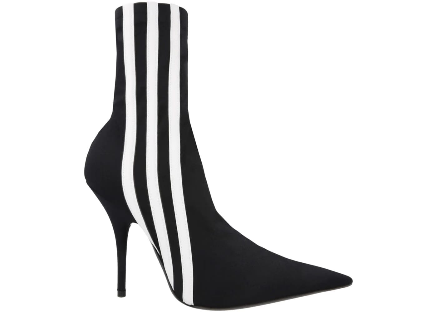 Balenciaga X Adidas Knife Booties Black White Womens