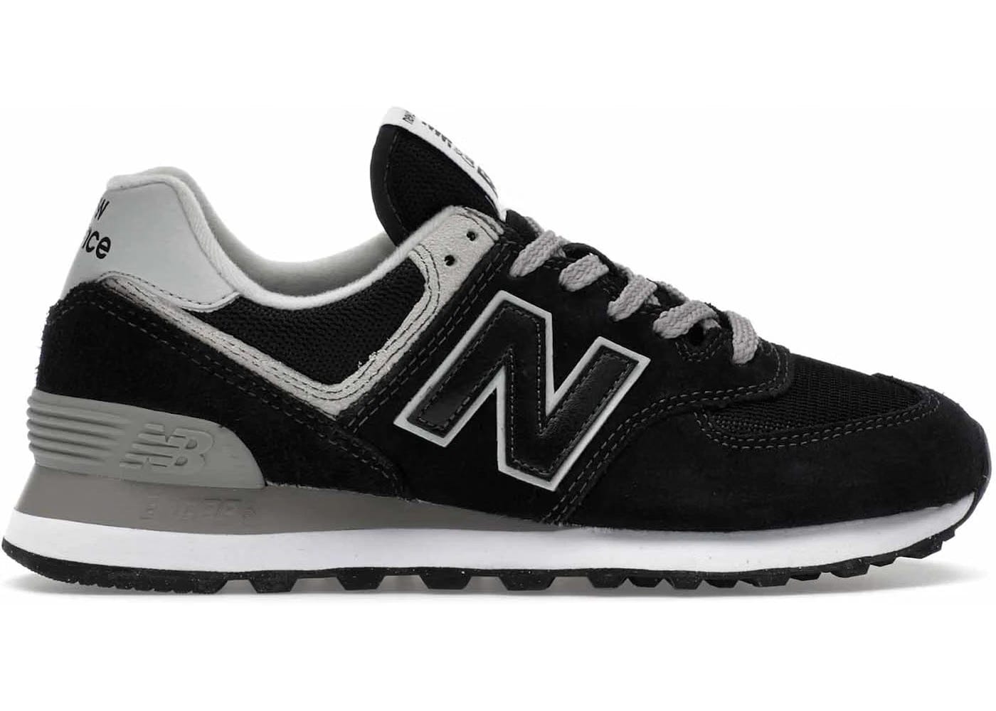 New Balance 574 Black Grey Womens