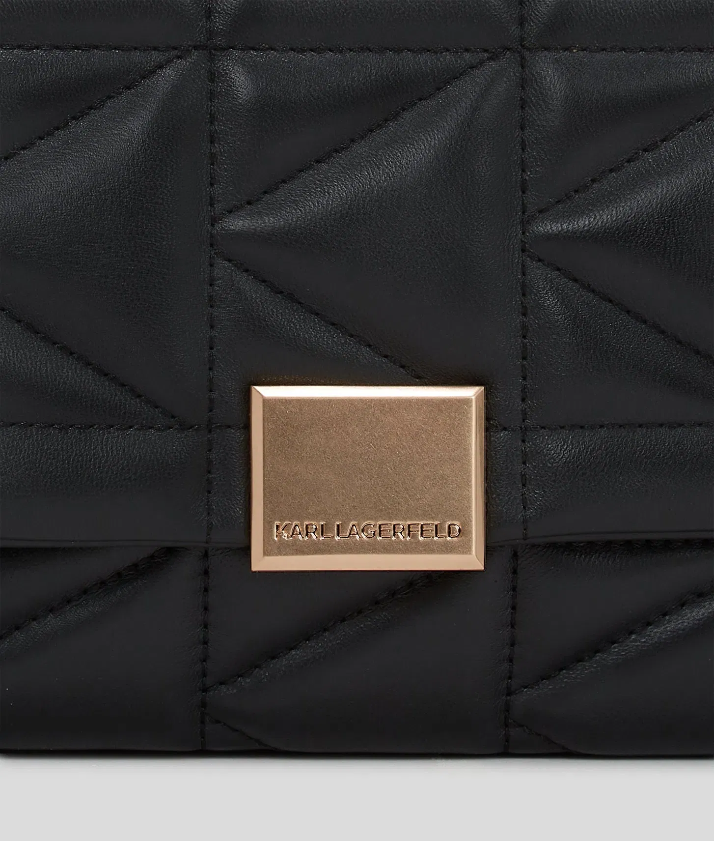 KarlLagerfeld Kkuilt Crossbody Top Handle Bag Black