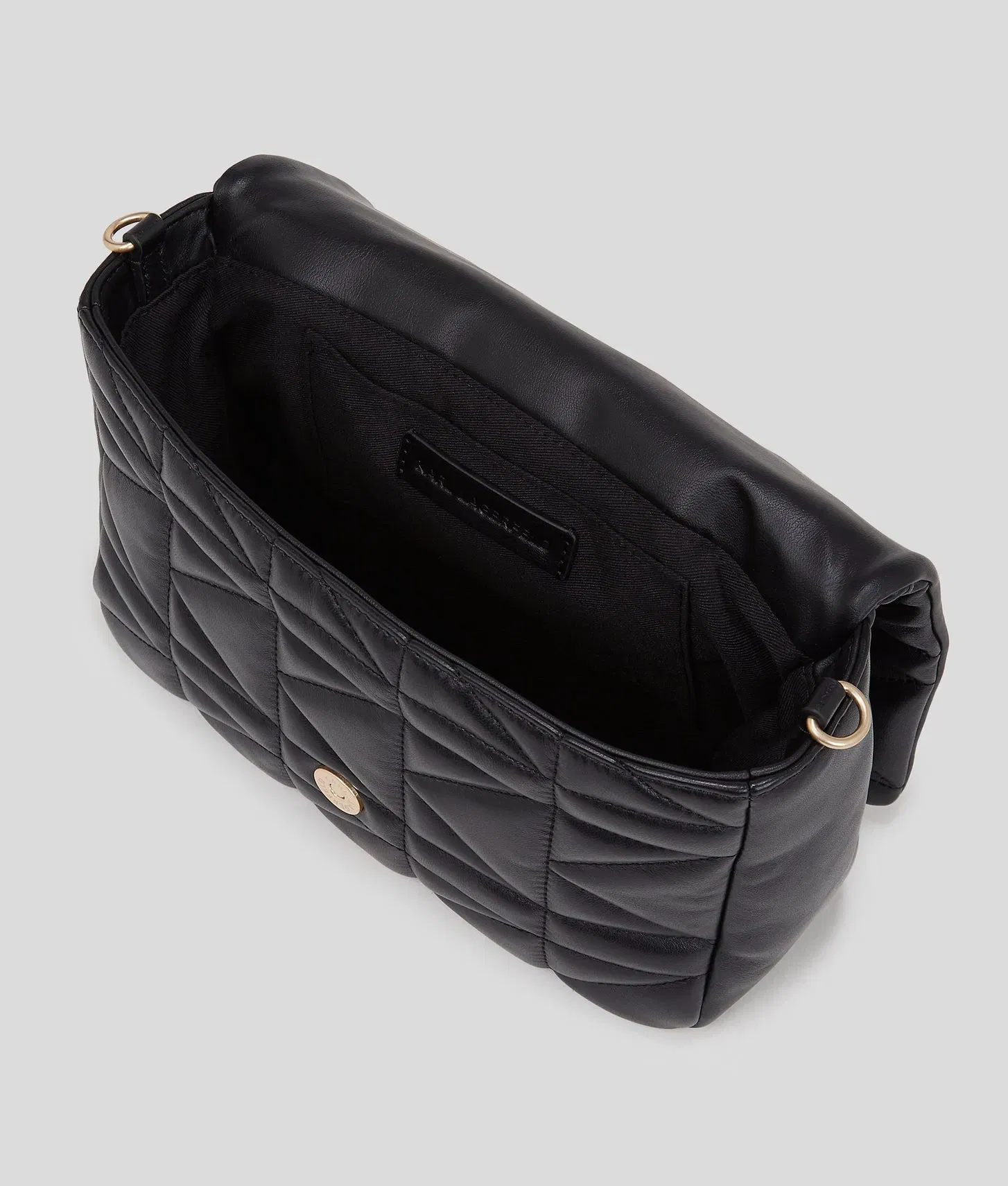 KarlLagerfeld Kkuilt Crossbody Top Handle Bag Black