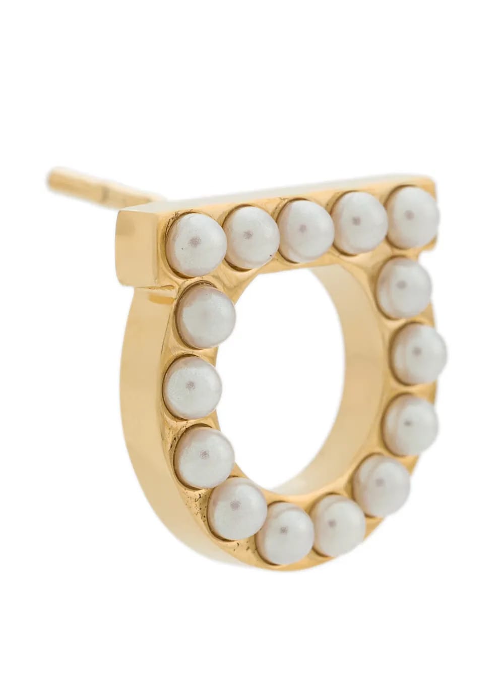 Gold metal Gancini earrings