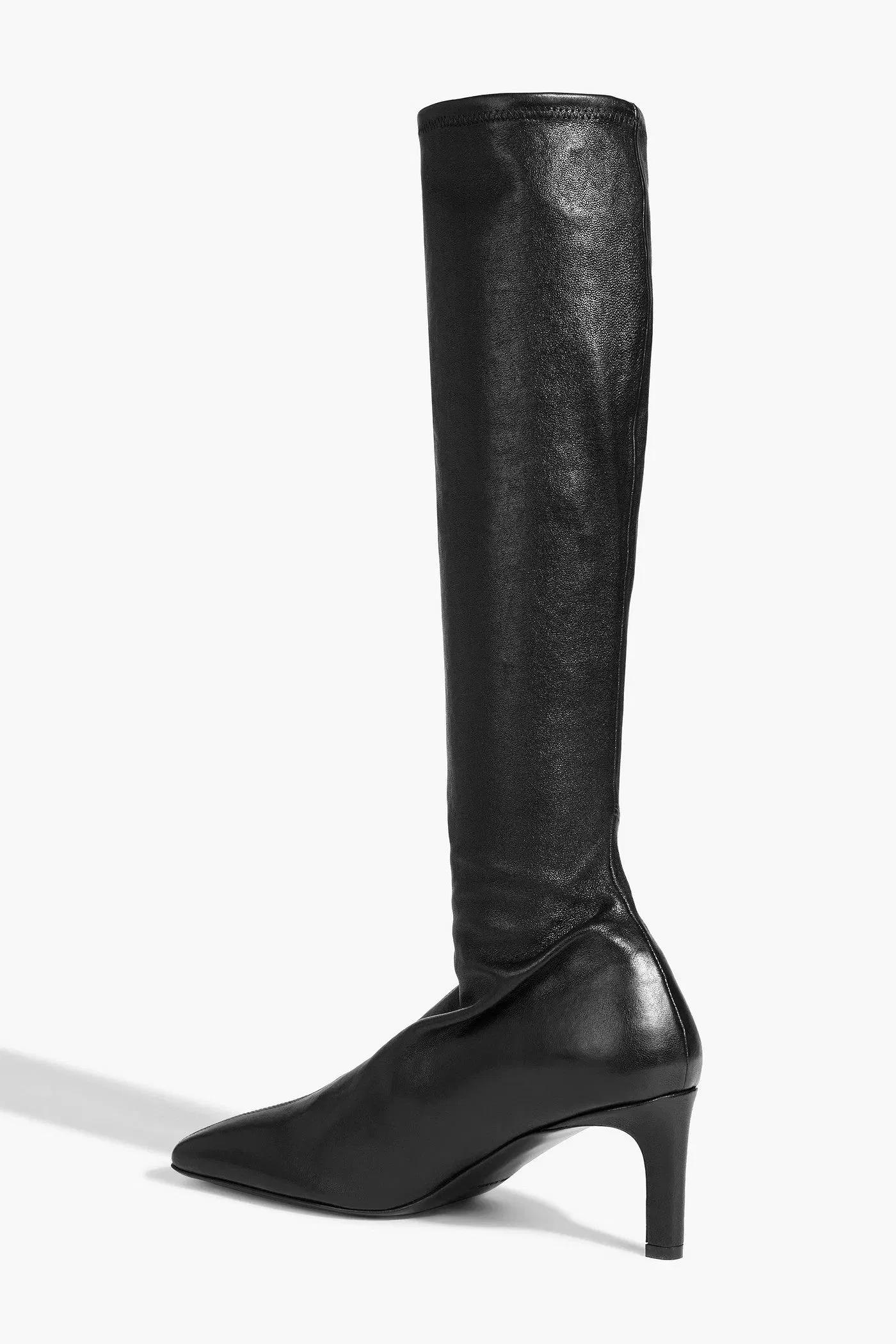 Jil Sander Leather Knee Boots Black Women's