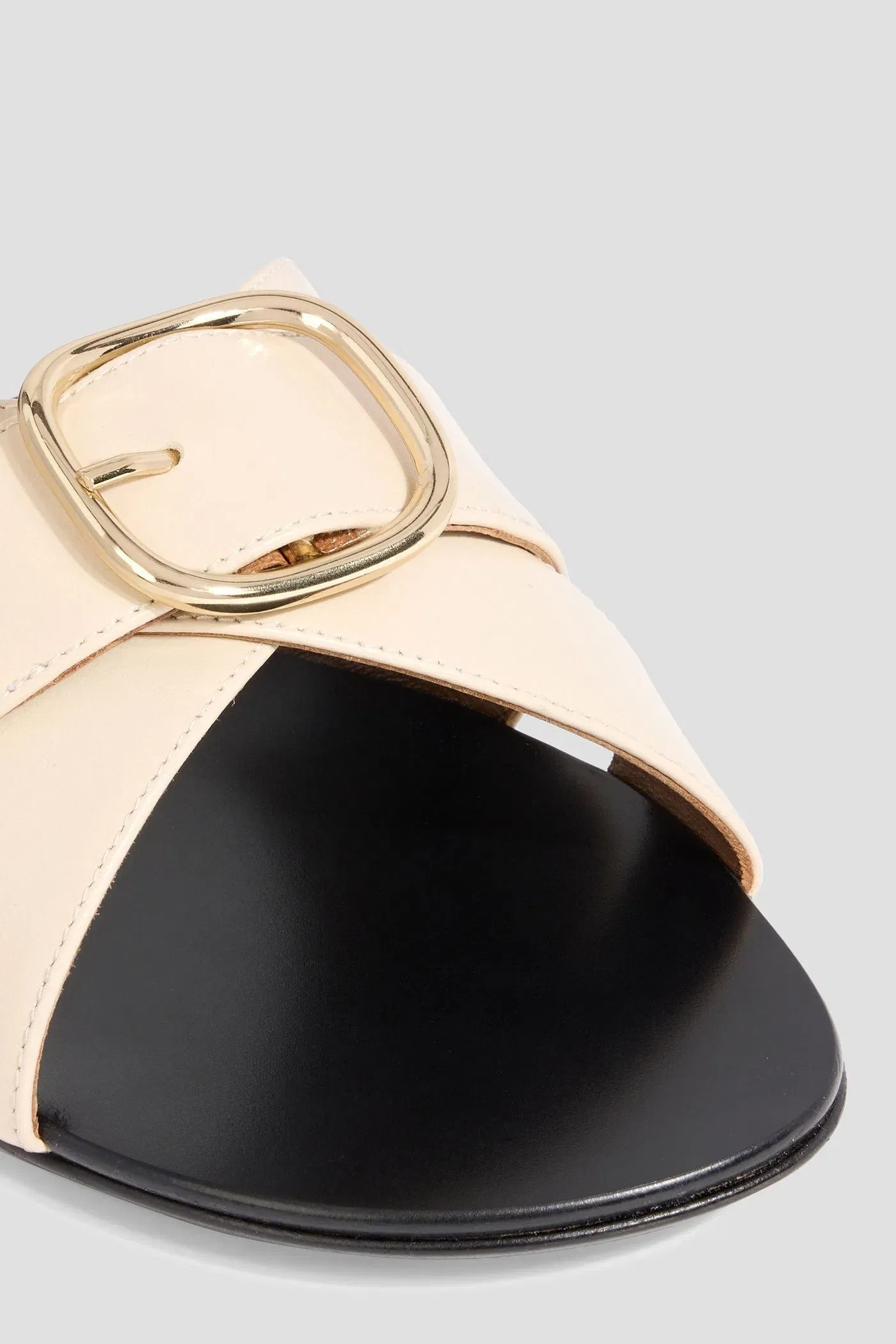 Giuseppe Zanotti Nuvrock 10 Leather Slides Cream Women's