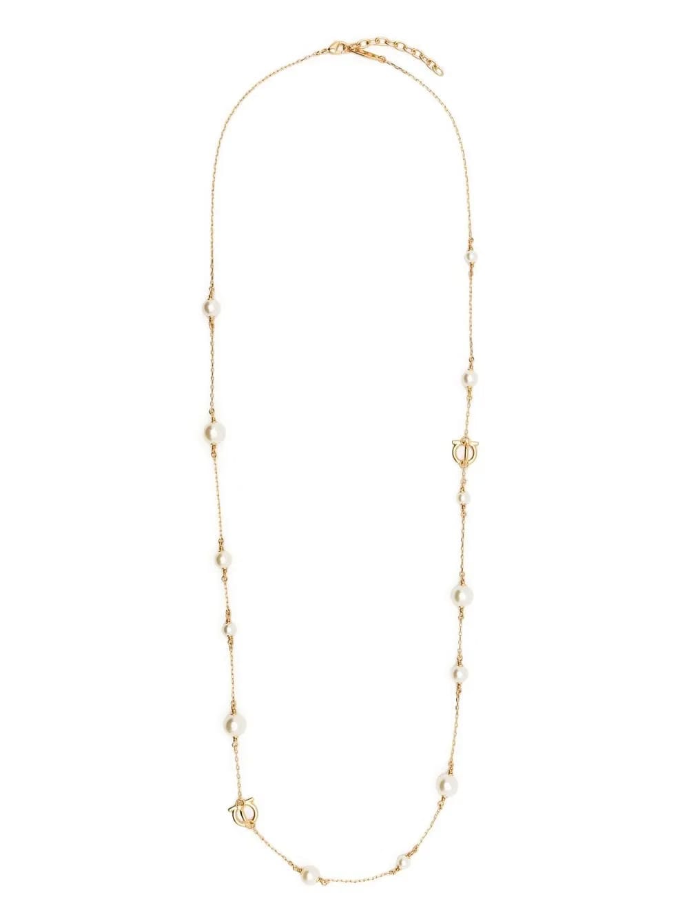 Gancini-charm rolo-chain necklace