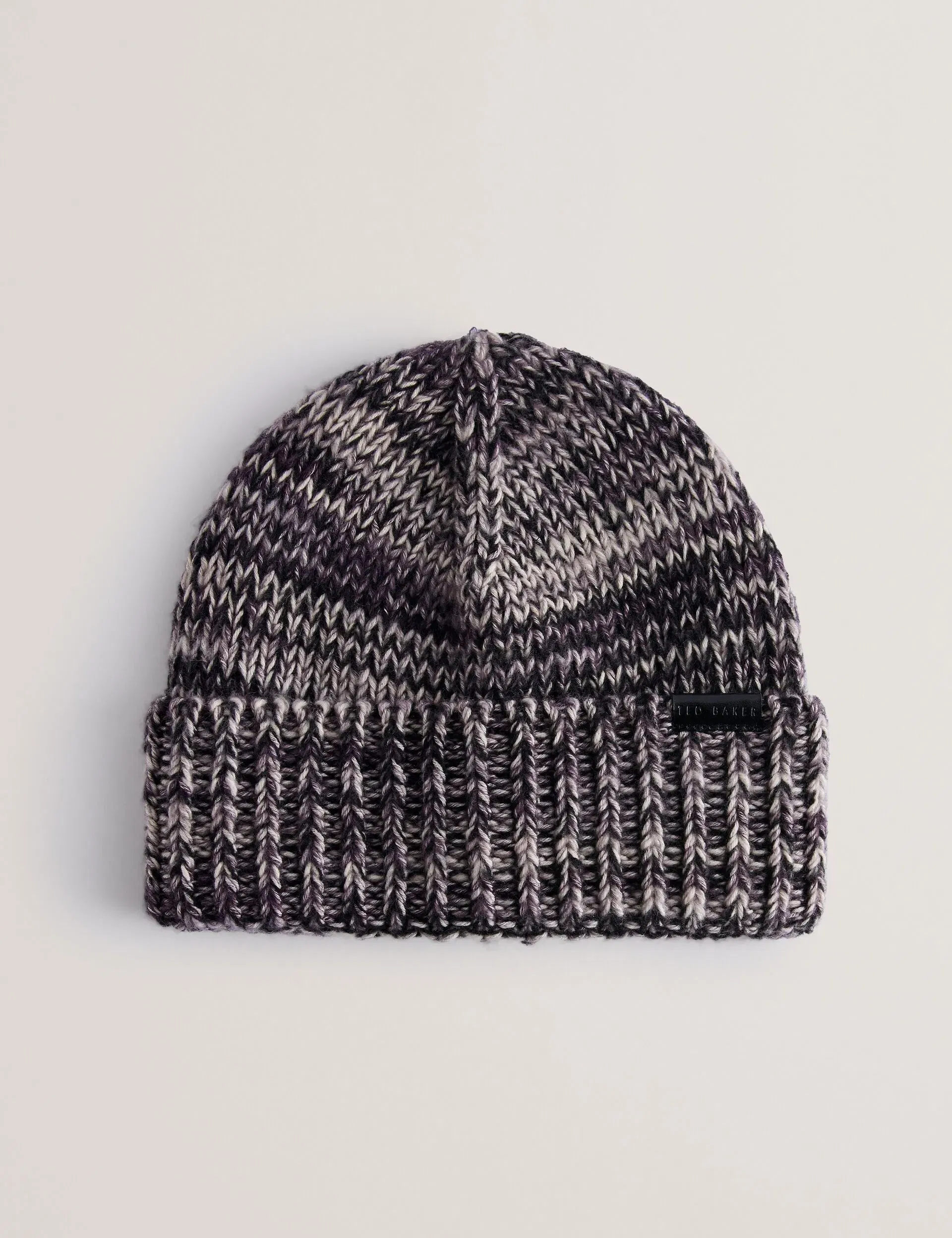 Ted Baker Richiis Marl Knit Turn Up Beanie Hat