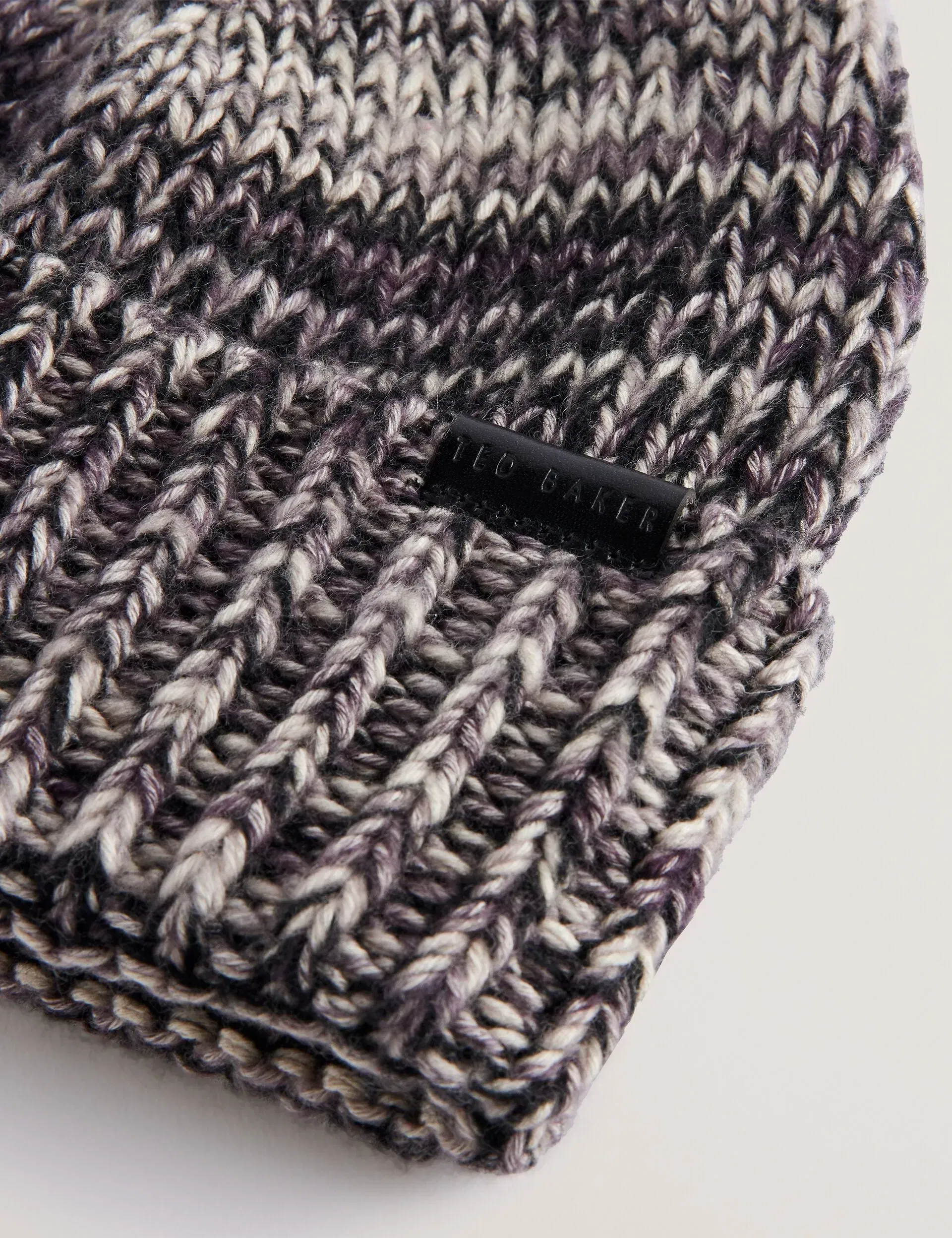 Ted Baker Richiis Marl Knit Turn Up Beanie Hat