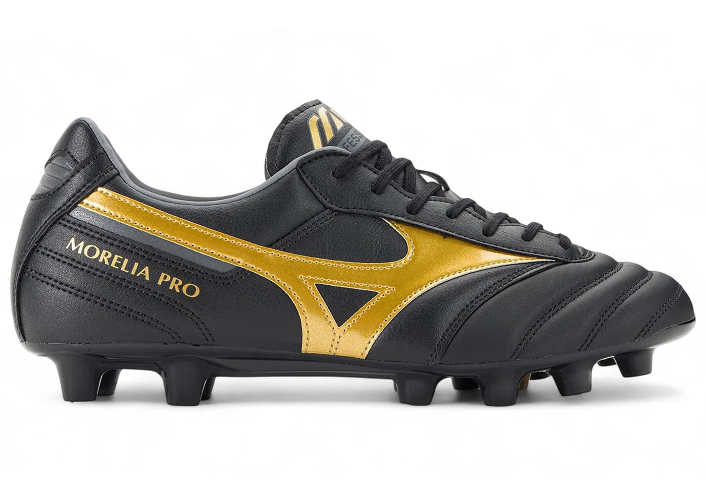 Mizuno Morelia Ii Pro Md Black Gold Dark Shadow