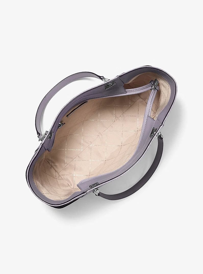 Michael Kors Jet Set Large Signature Logo Shoulder Bag Lilac