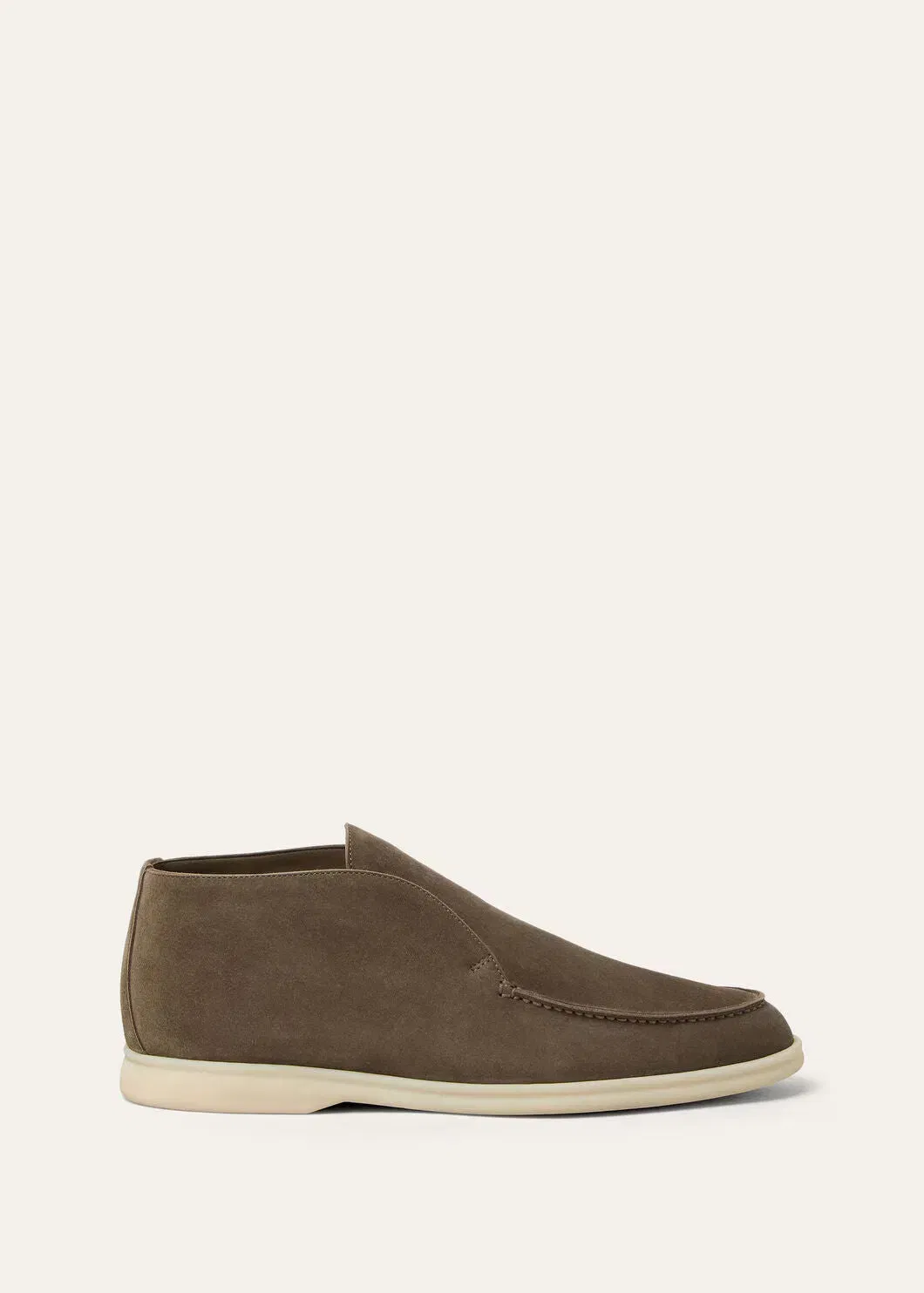 LoroPiana Open Walk Ankle Boot Grey Moss