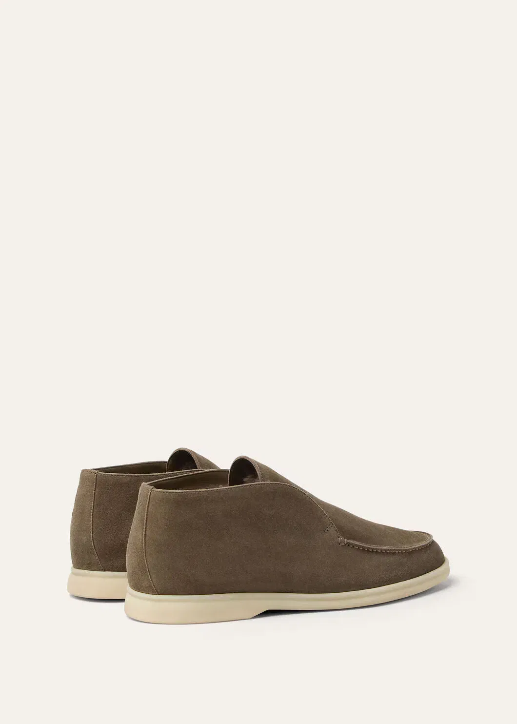 LoroPiana Open Walk Ankle Boot Grey Moss